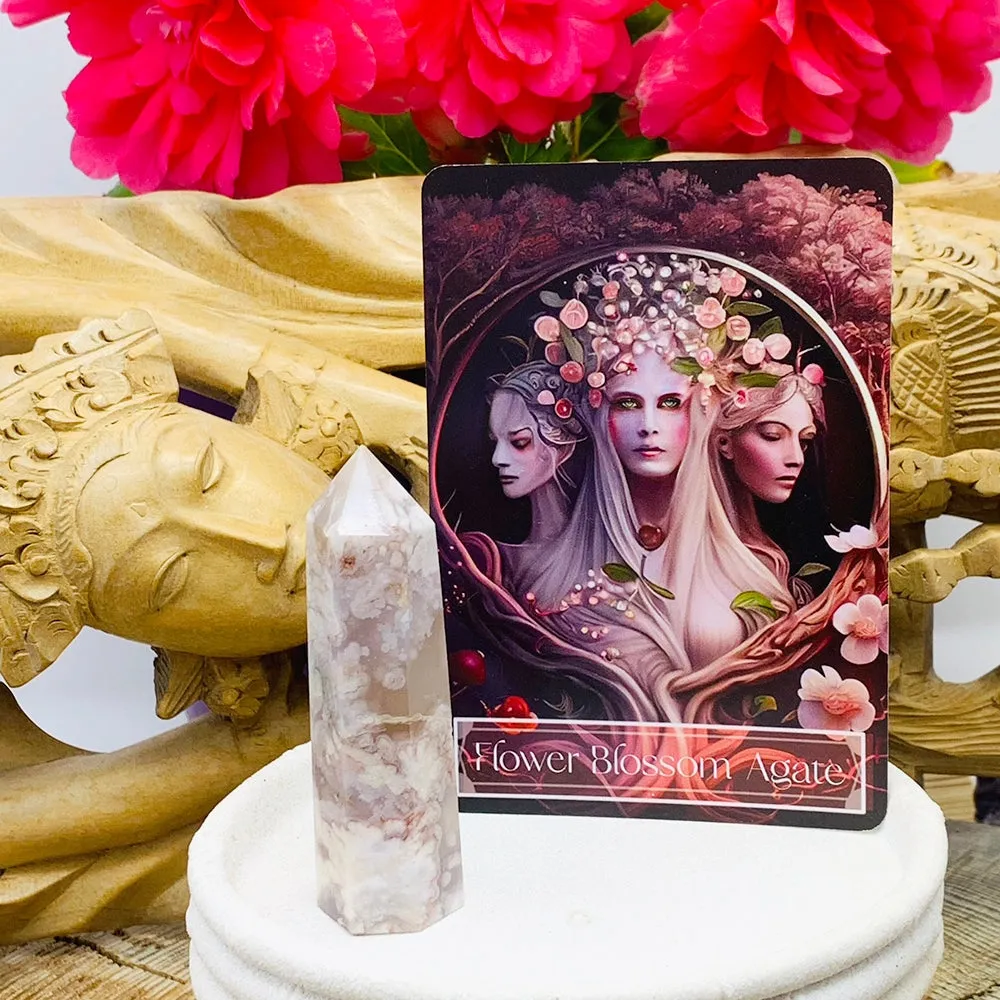 🌙 Sacred Feminine Awakening Oracle Deck & 13 Crystal Altar Set