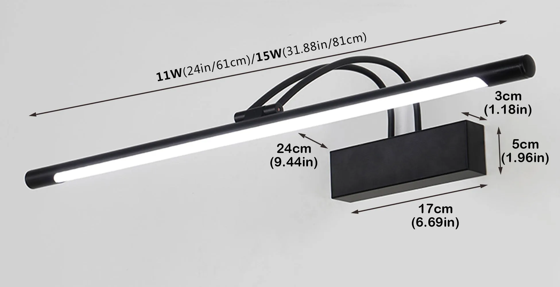 1-Light Makeup Mirror Concise LED Bathroom Vanity Lighting