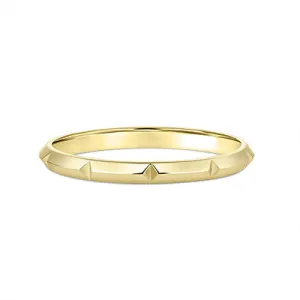 10k Knife Cut with Wedge Stackable Fashion Ring