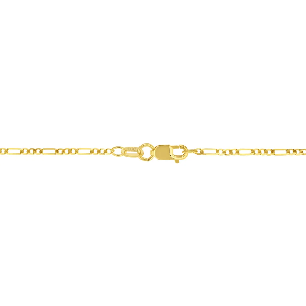 14k Gold Figaro Link 14" - 16" Baby / Toddler / Young Girls Chain