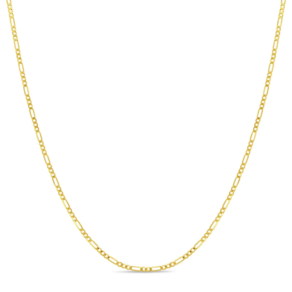 14k Gold Figaro Link 14" - 16" Baby / Toddler / Young Girls Chain