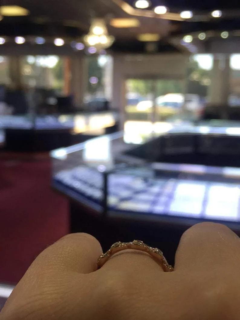14K Gold Marquise Shape 2MM Band