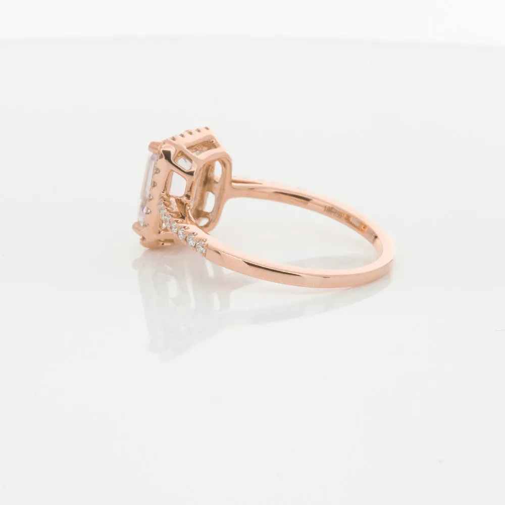 18ct Rose Gold Kunzite & Diamond Ring