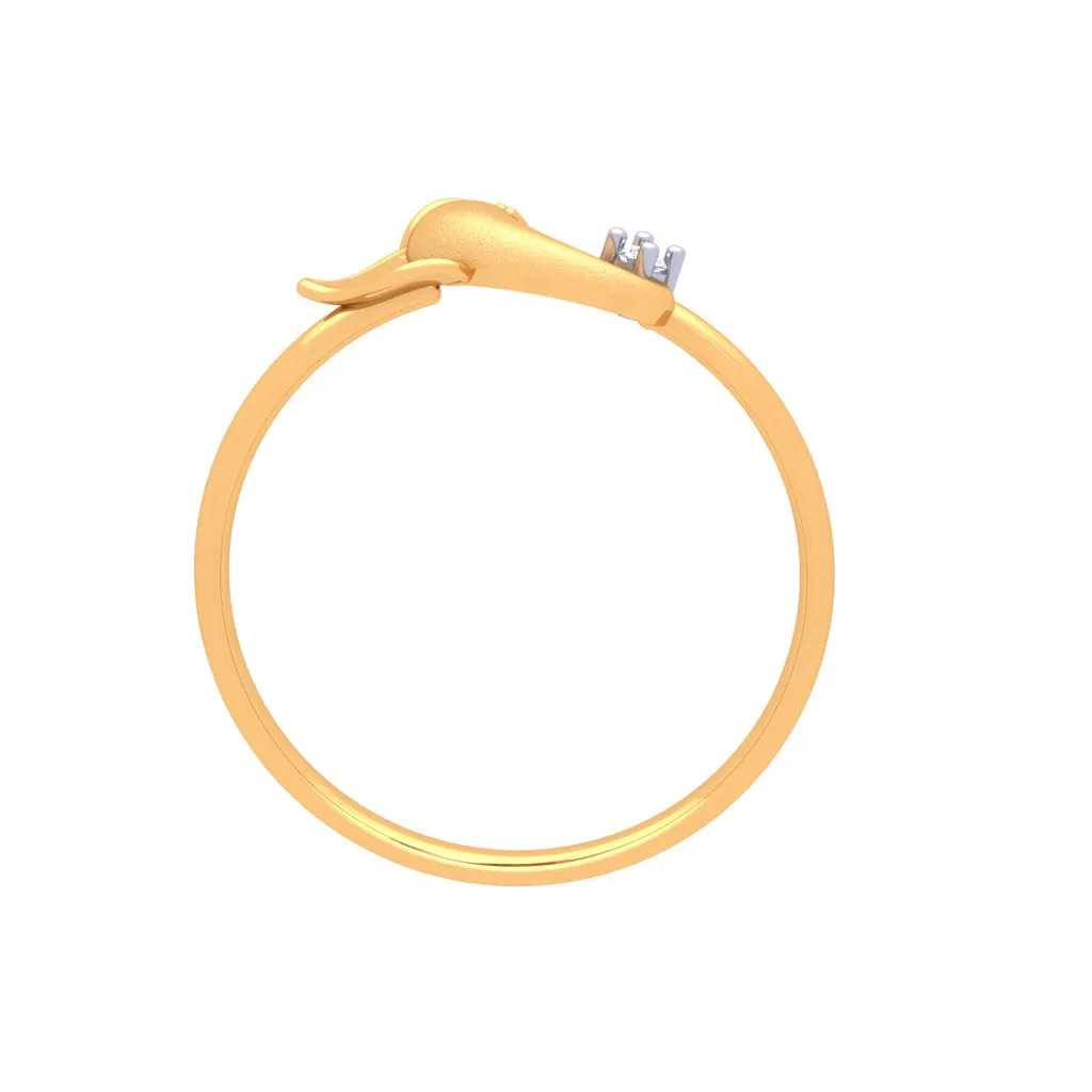18k Lord Ganesha Gold And Diamond Ring From P.c Chandra Jewellers