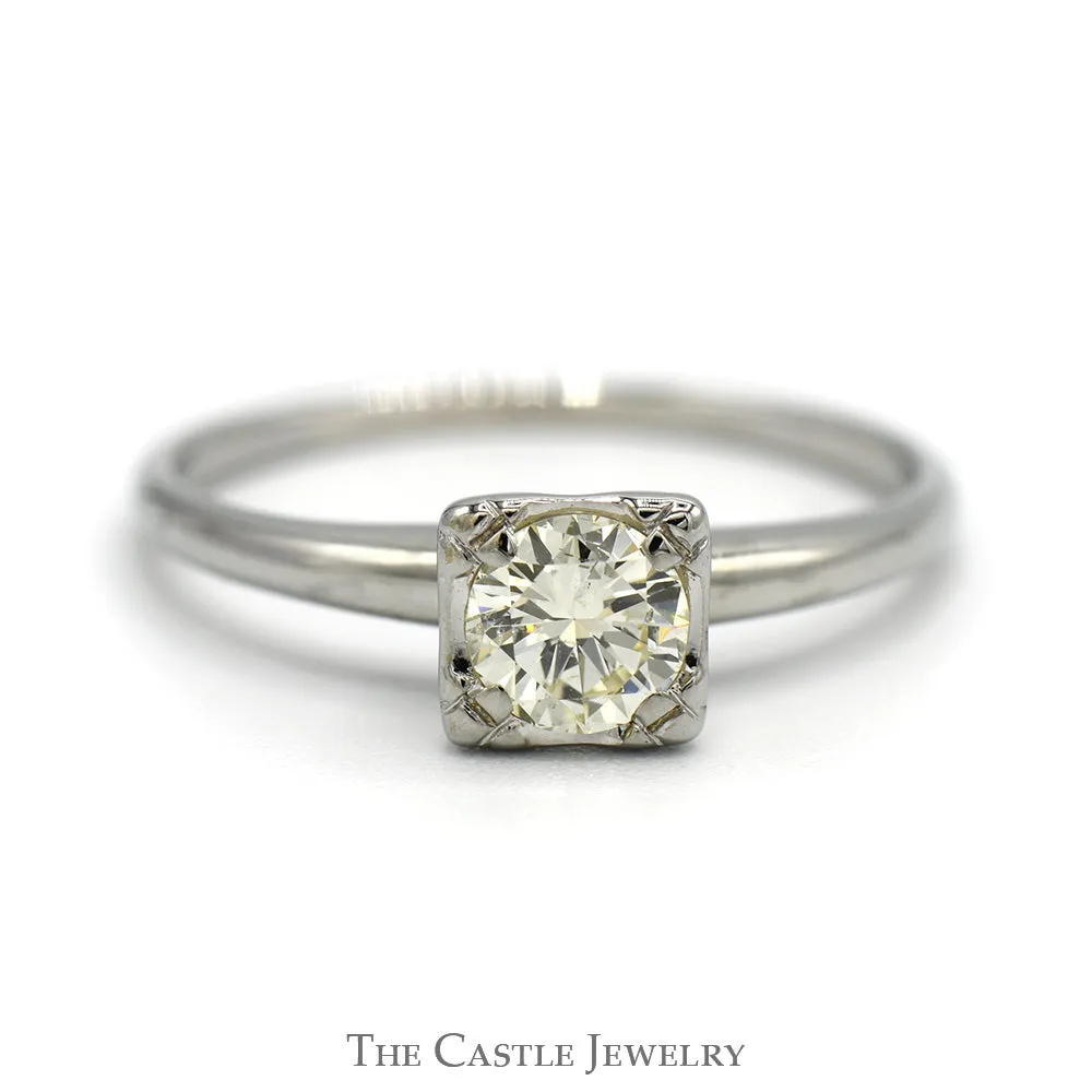 .60ct Round Brilliant Cut Diamond Solitaire Engagement Ring in 18k White Gold