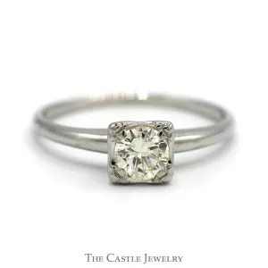 .60ct Round Brilliant Cut Diamond Solitaire Engagement Ring in 18k White Gold