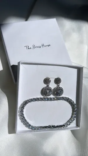 Amaia - Silver Bracelet Earring Gift Set