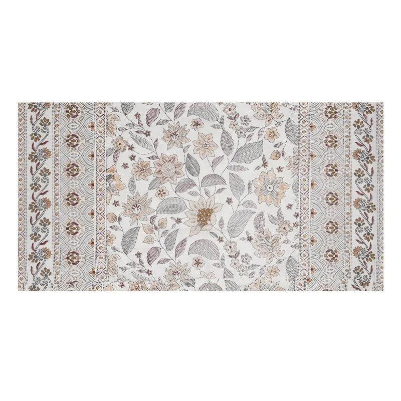 Ansa Flora Diwan Set (Grey) - Eight Piece Set