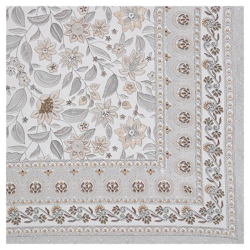 Ansa Flora Diwan Set (Grey) - Eight Piece Set