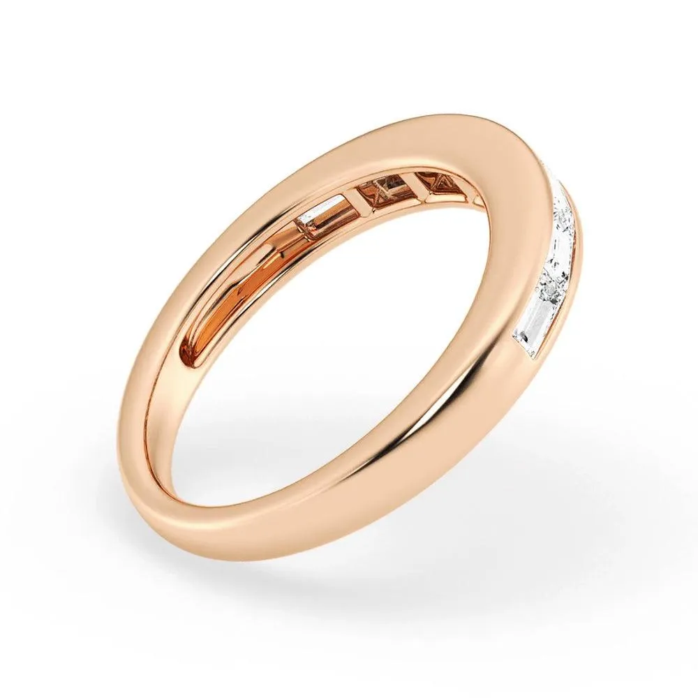Baguette Cut Moissanite Wedding Band