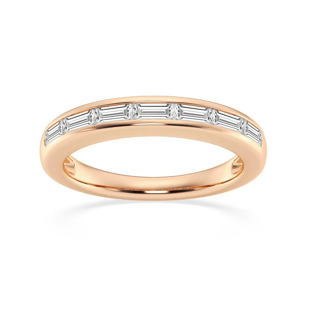 Baguette Cut Moissanite Wedding Band