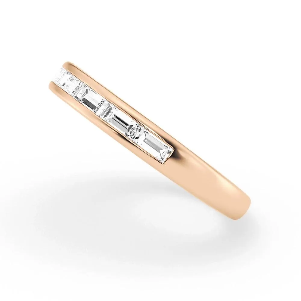 Baguette Cut Moissanite Wedding Band