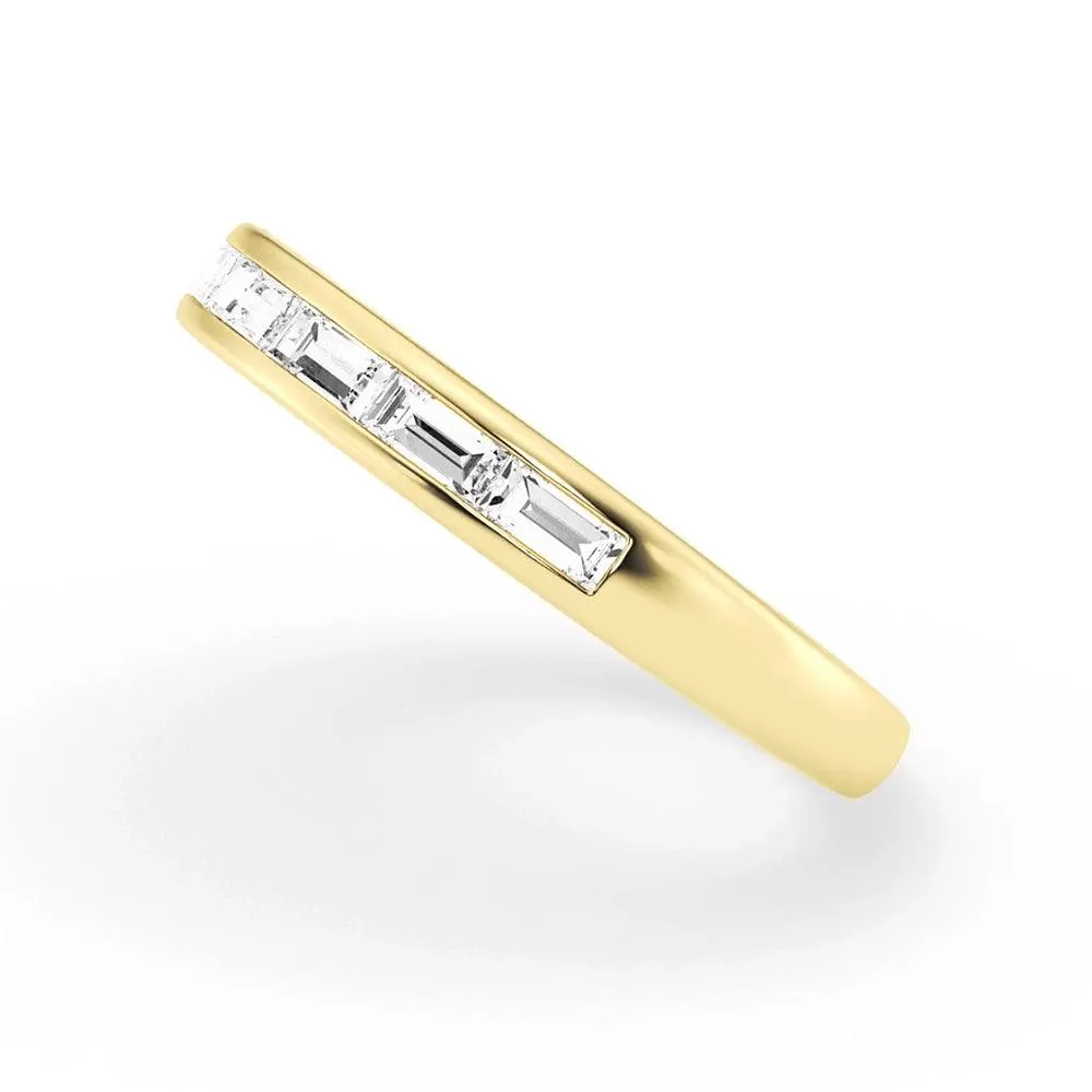 Baguette Cut Moissanite Wedding Band