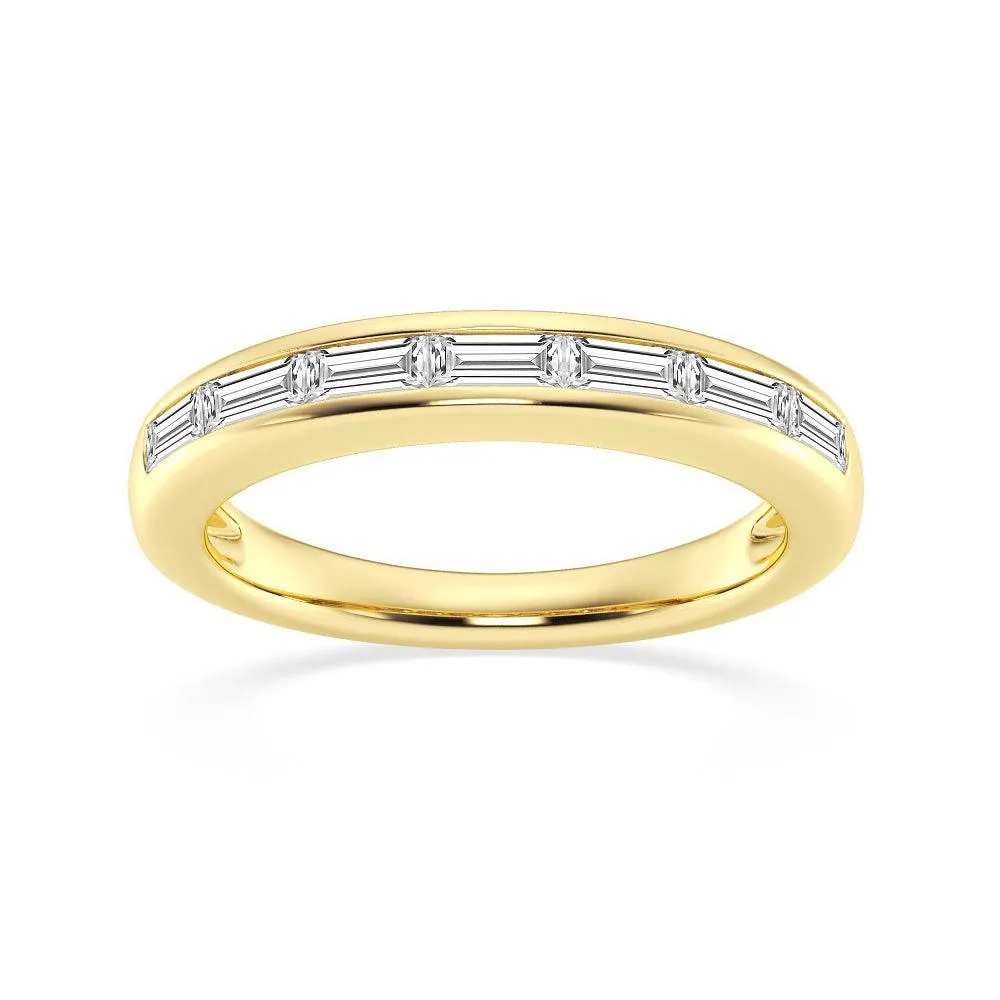 Baguette Cut Moissanite Wedding Band