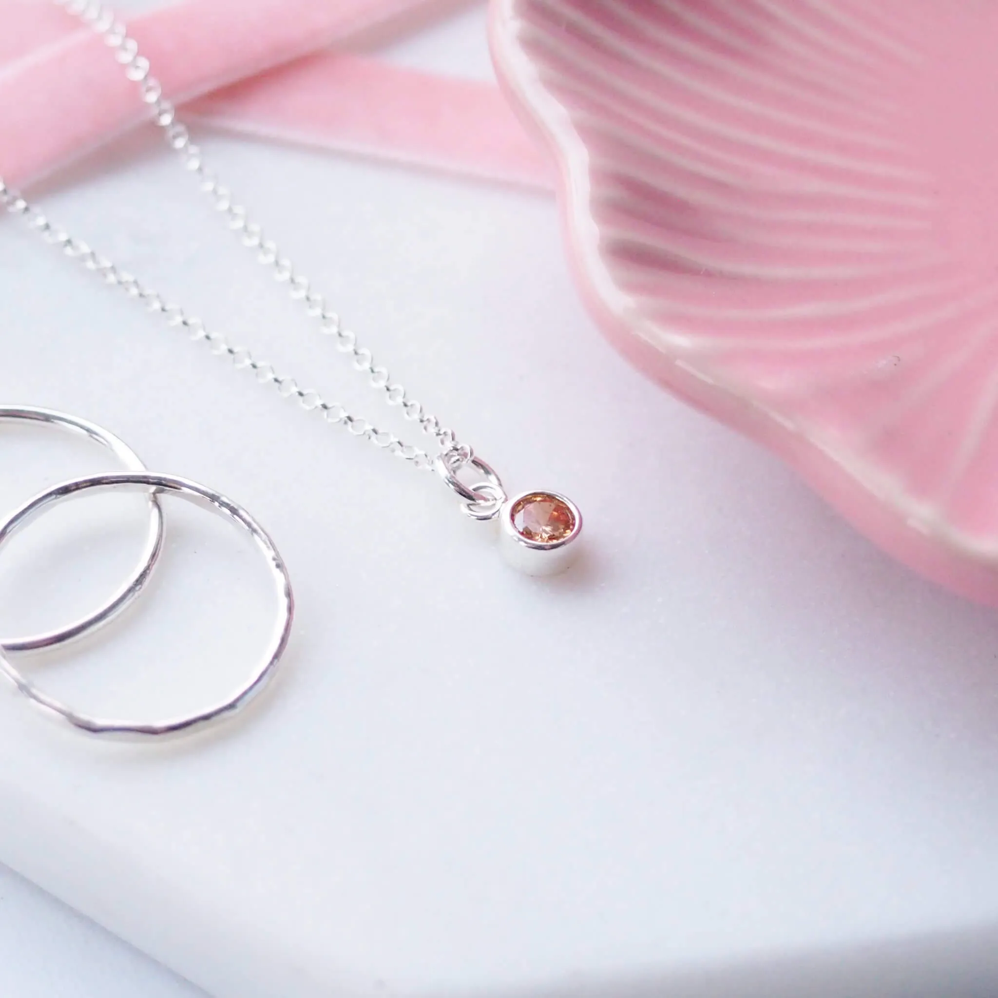 Birthstone Charm Necklace - NOVEMBER