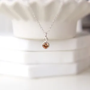 Birthstone Charm Necklace - NOVEMBER