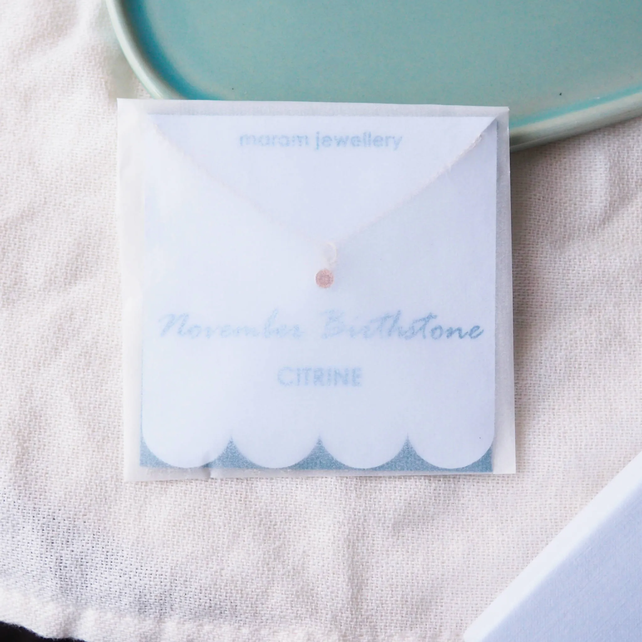 Birthstone Charm Necklace - NOVEMBER