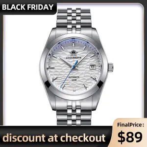 ★Black Friday★ADDIESDIVE 39mm Retro Mechanical Men Watch AD2118