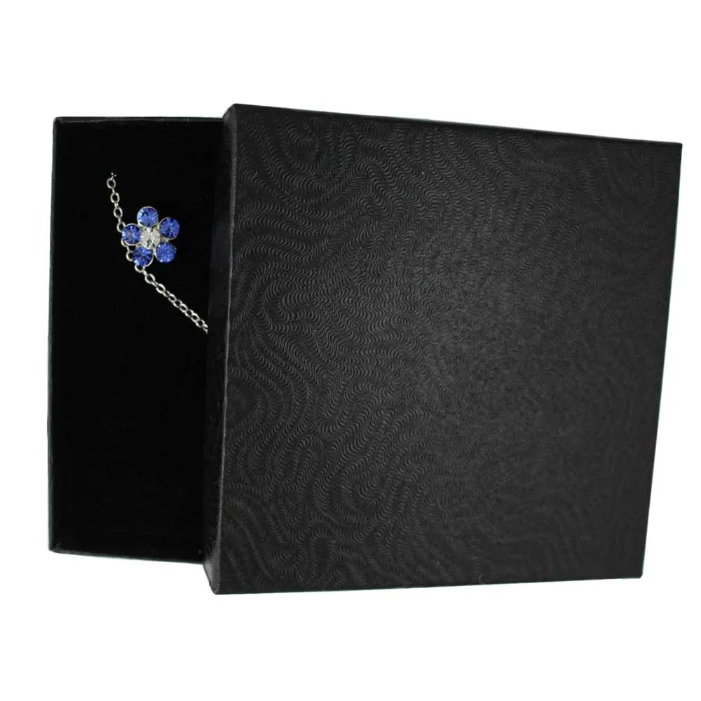 Blue Flower Power Crystal Daisy Necklace and Earring Set - PT519BLBS