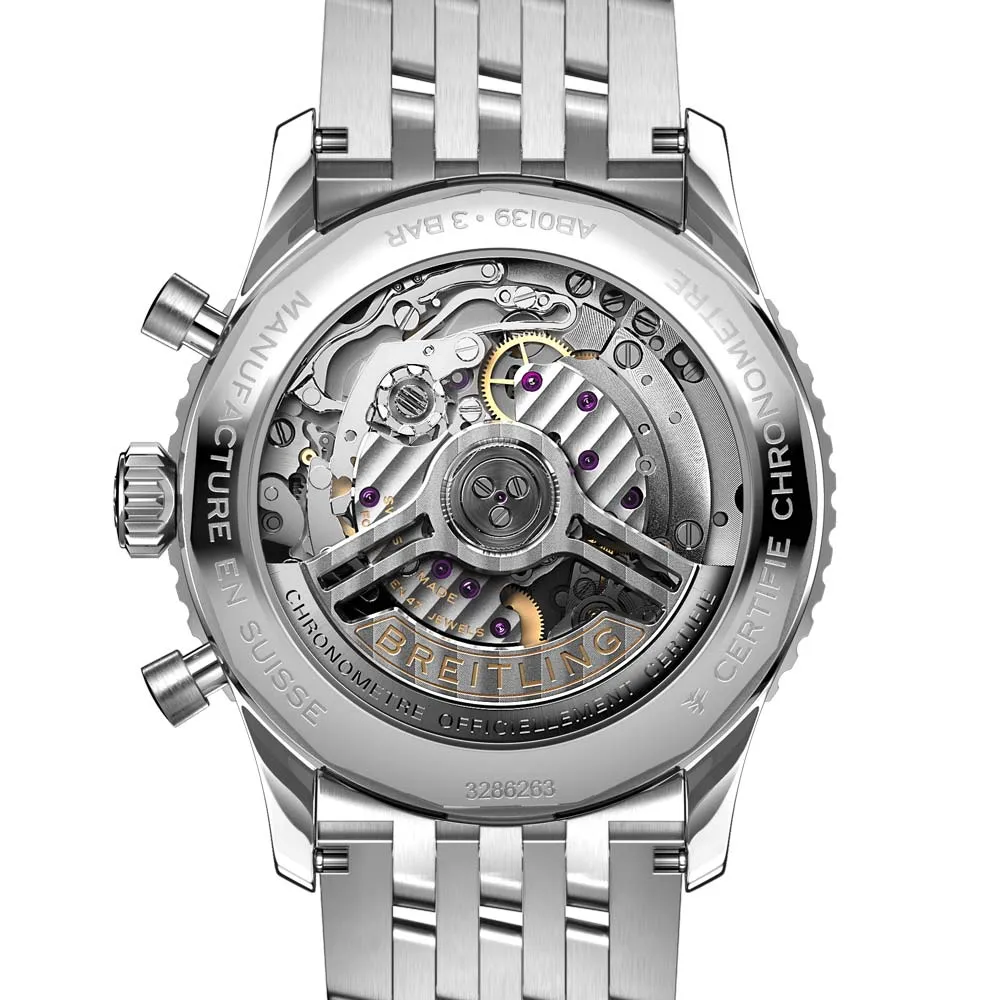 Breitling Navitimer B01 Chronograph 41mm Silver Dial Automatic Gents Watch AB0139211G1A1
