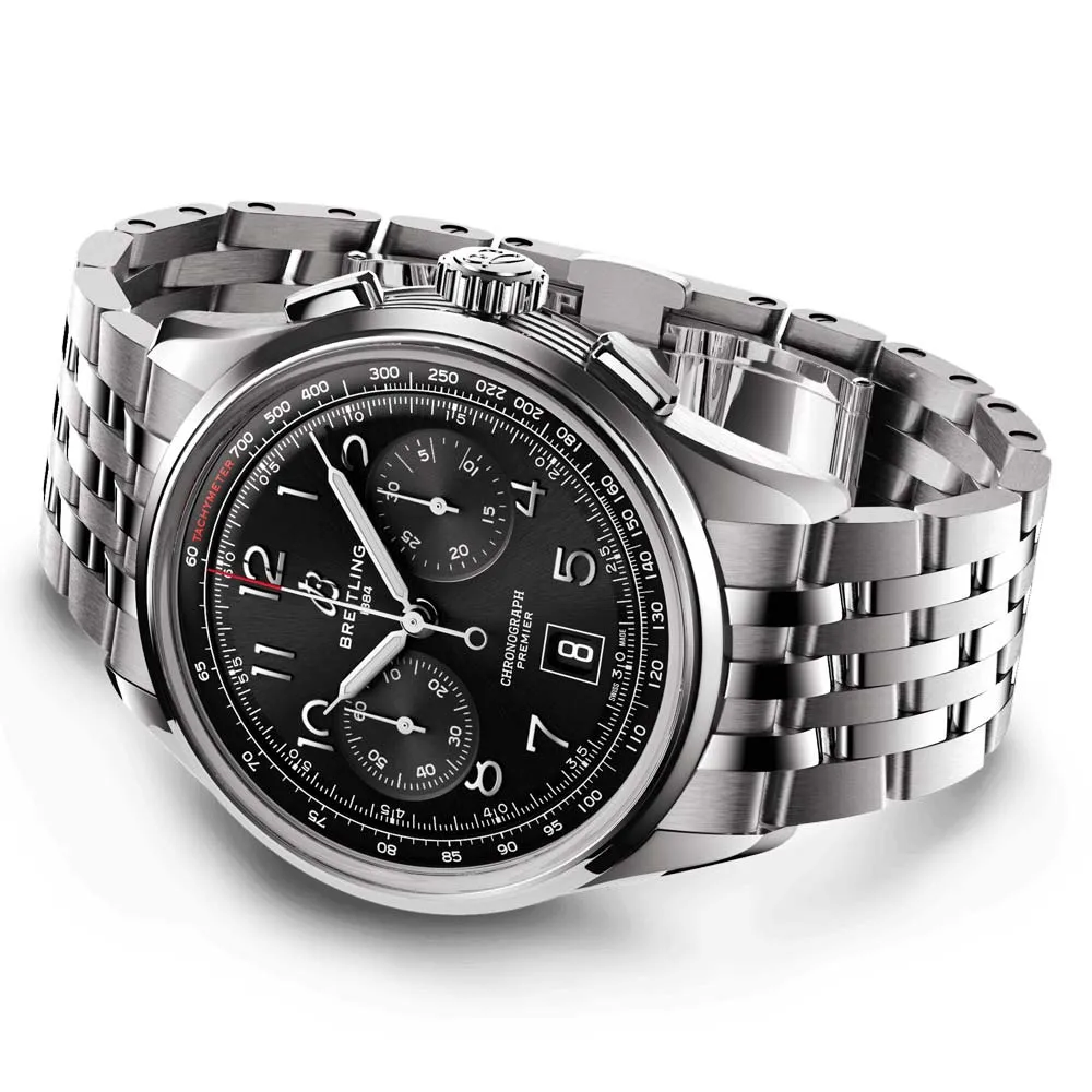 Breitling Premier B01 Chronograph 42mm Black Dial Automatic Gents Watch AB0145221B1A1
