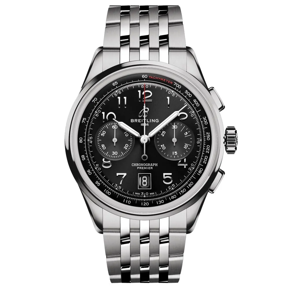 Breitling Premier B01 Chronograph 42mm Black Dial Automatic Gents Watch AB0145221B1A1