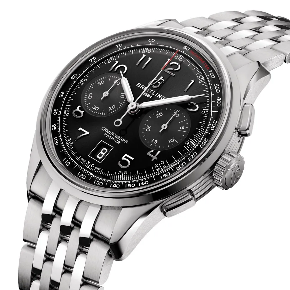 Breitling Premier B01 Chronograph 42mm Black Dial Automatic Gents Watch AB0145221B1A1