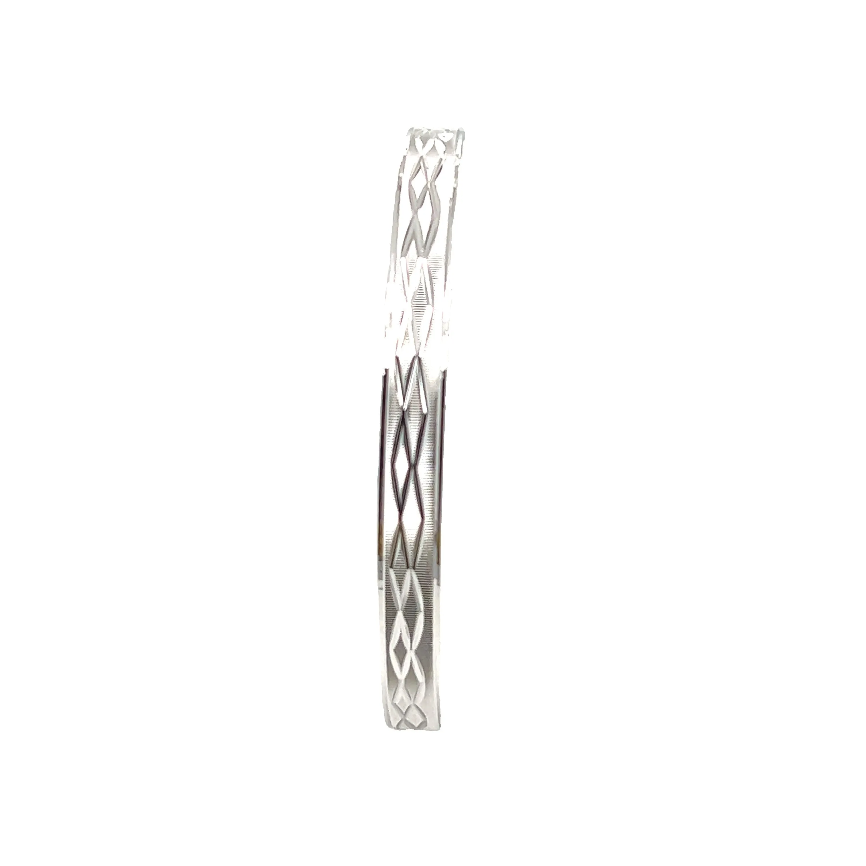 Brilliant Diamond Etched Bangle