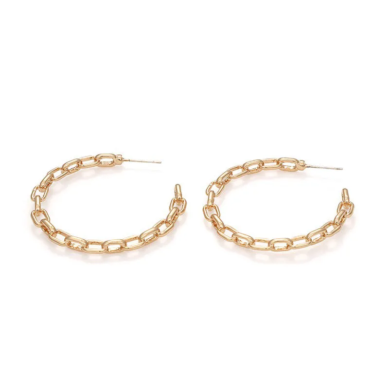 Chain Round Earrings