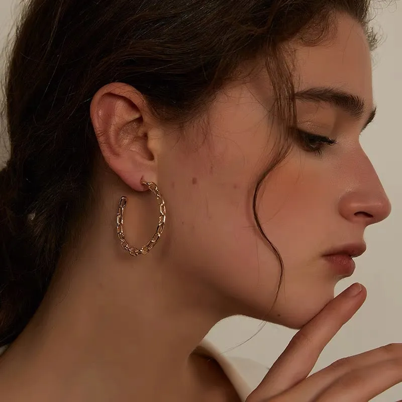 Chain Round Earrings