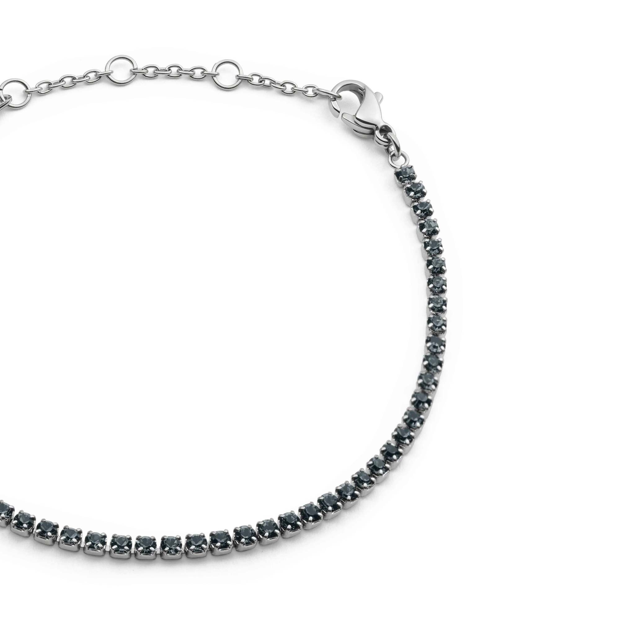 Classic Tennis Bracelet Nightfall Silver