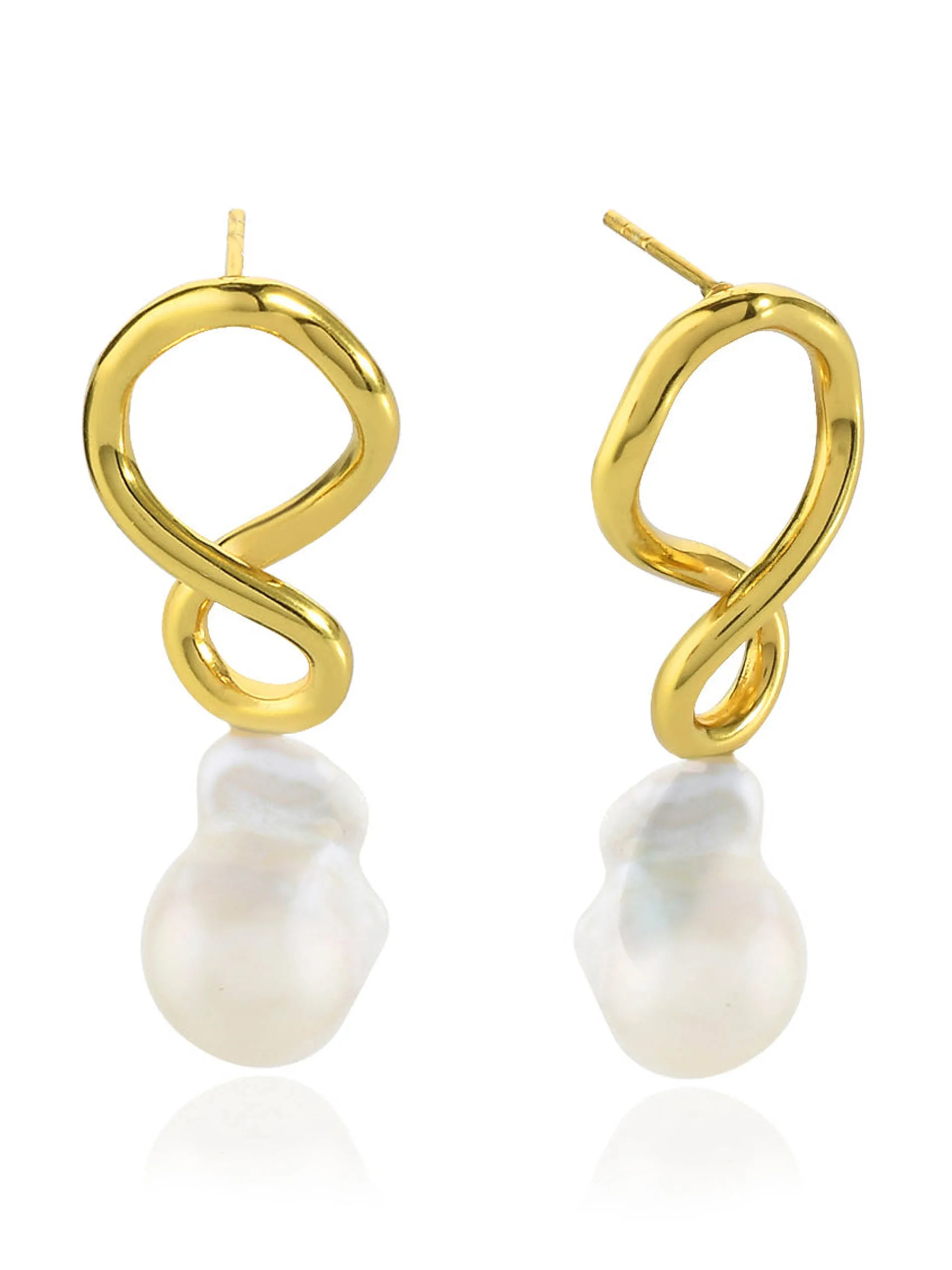 Corsica baroque pearl earrings