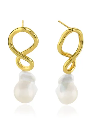 Corsica baroque pearl earrings