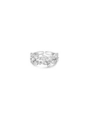 Crystal Bloom Ring (White)