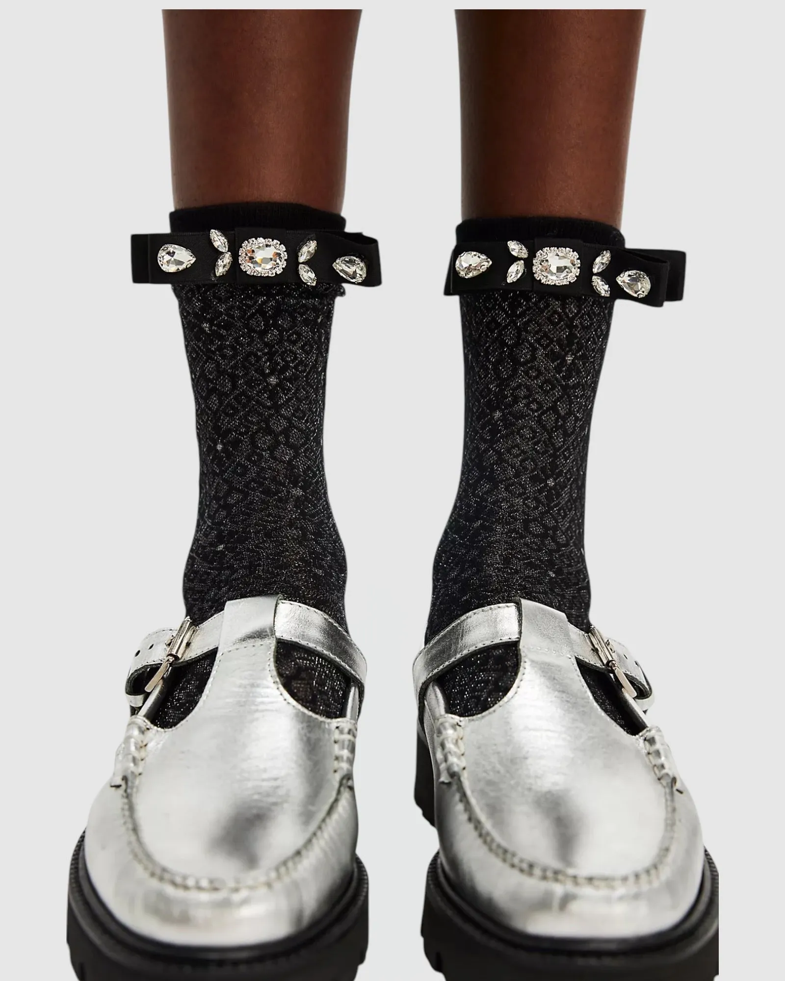 Crystal Craze Bow Sock