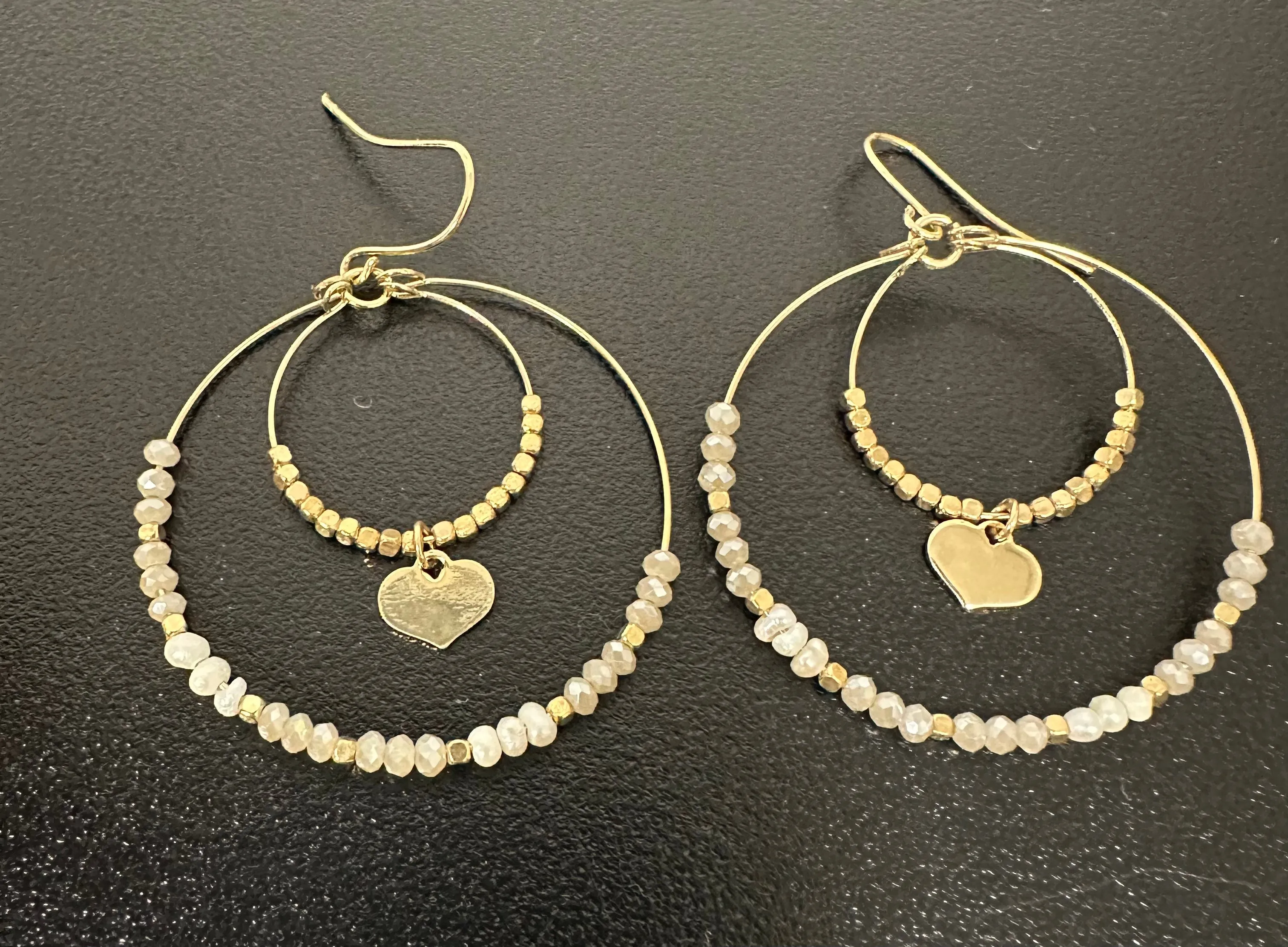 Crystal Double Circle Drop