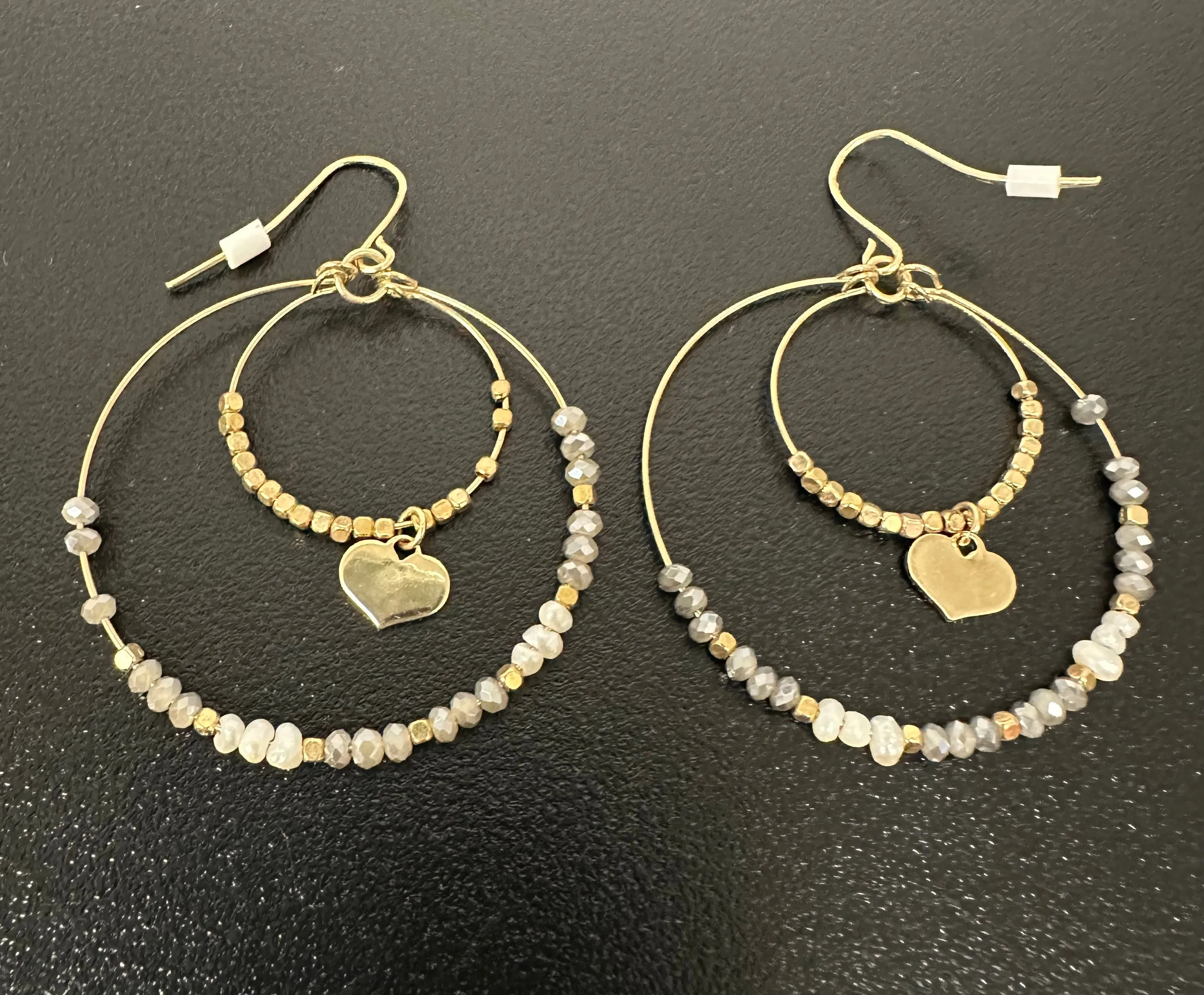 Crystal Double Circle Drop