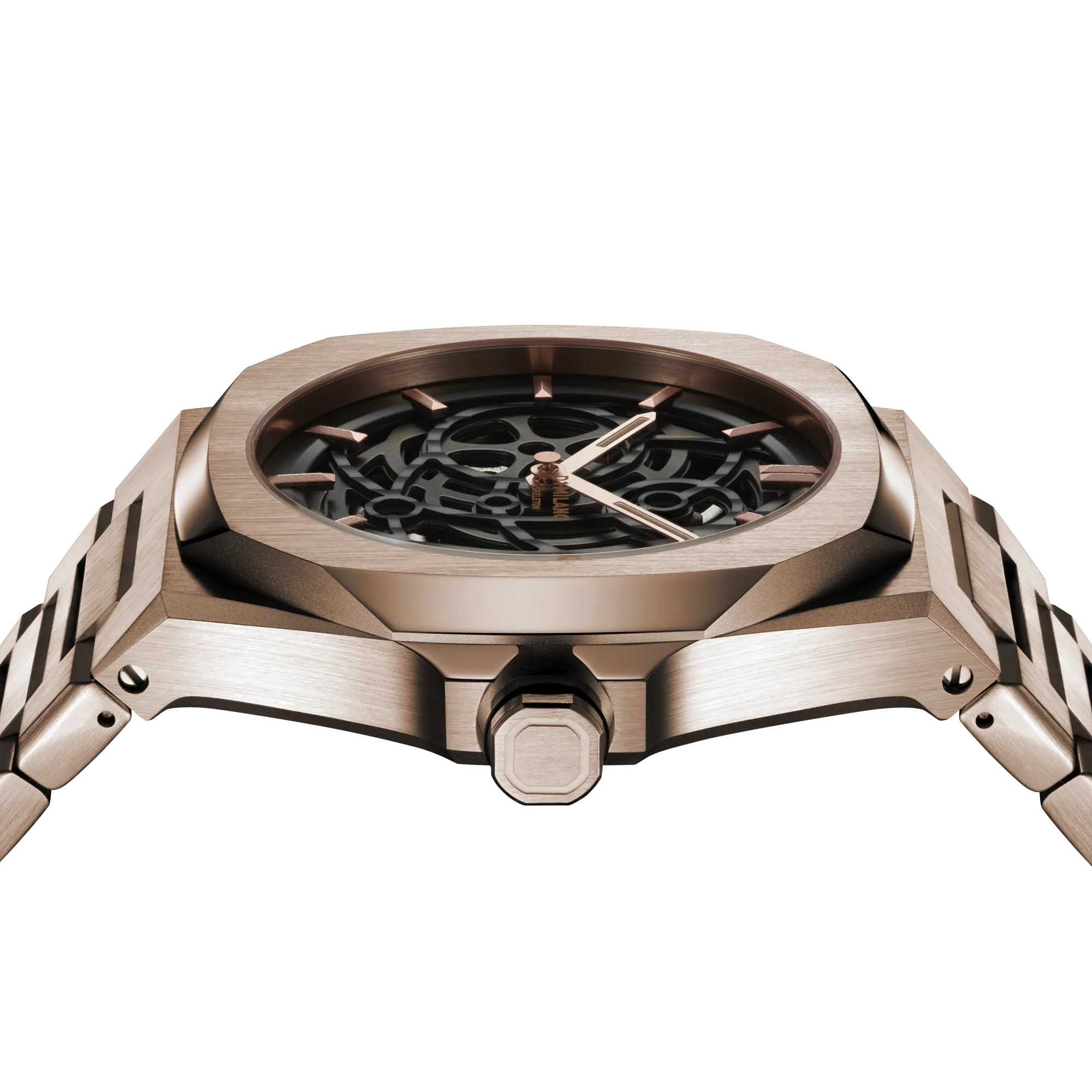 D1 Milano Rose Gold Skeleton Automatic Watch