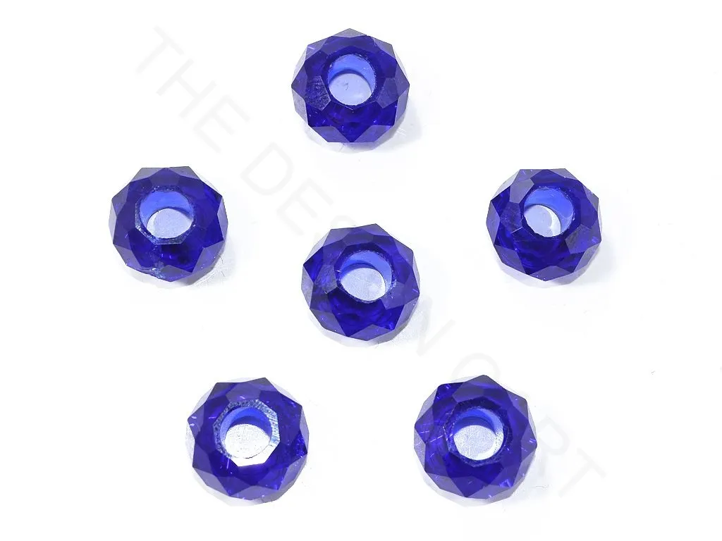 Dark Blue Faceted Crystal Beads (Wholesale)