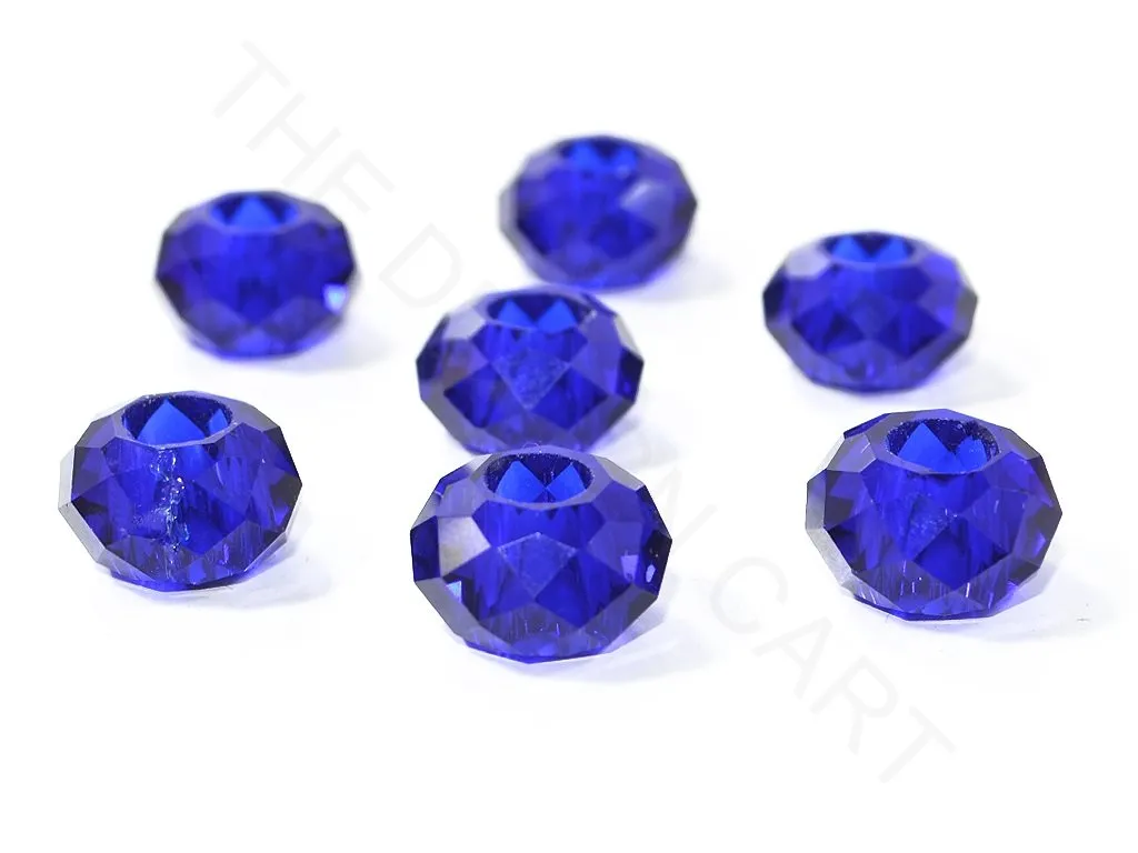 Dark Blue Faceted Crystal Beads (Wholesale)
