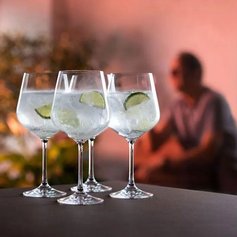 Dartington Crystal Cheers Copa Gin & Tonic Glass, Set of 4