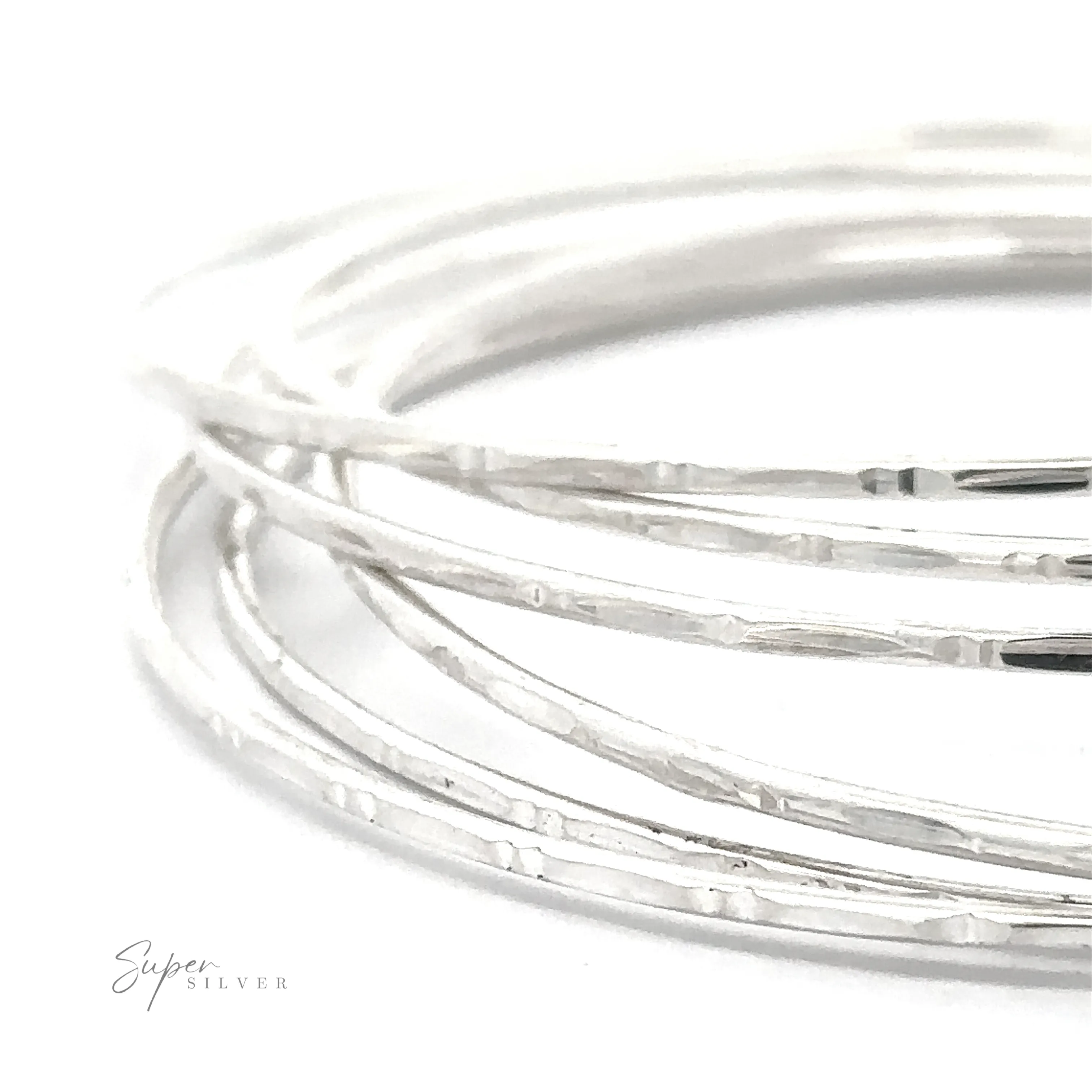 Delicate Faceted Cut Bangle Bracelet