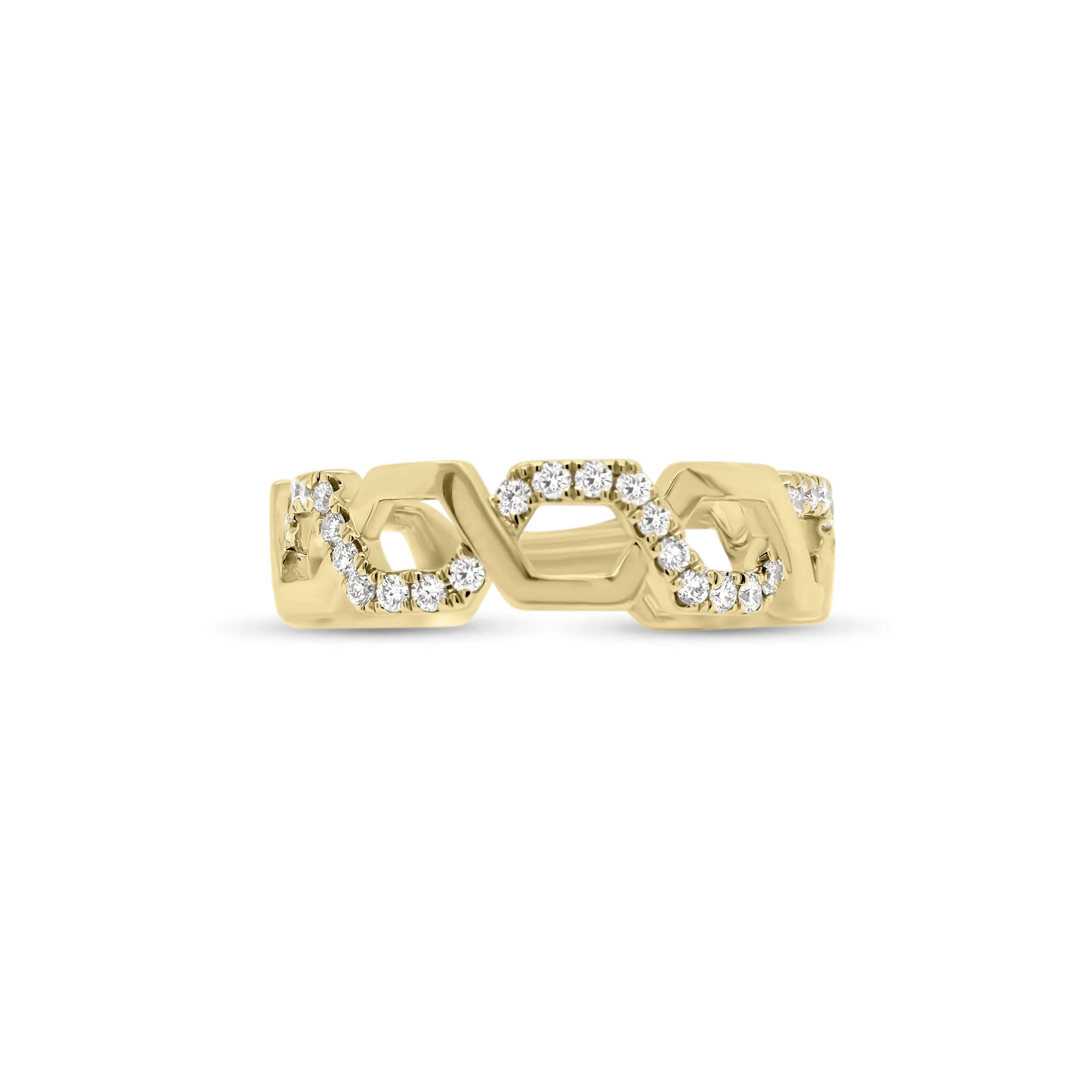Diamond Geometric Stackable Ring