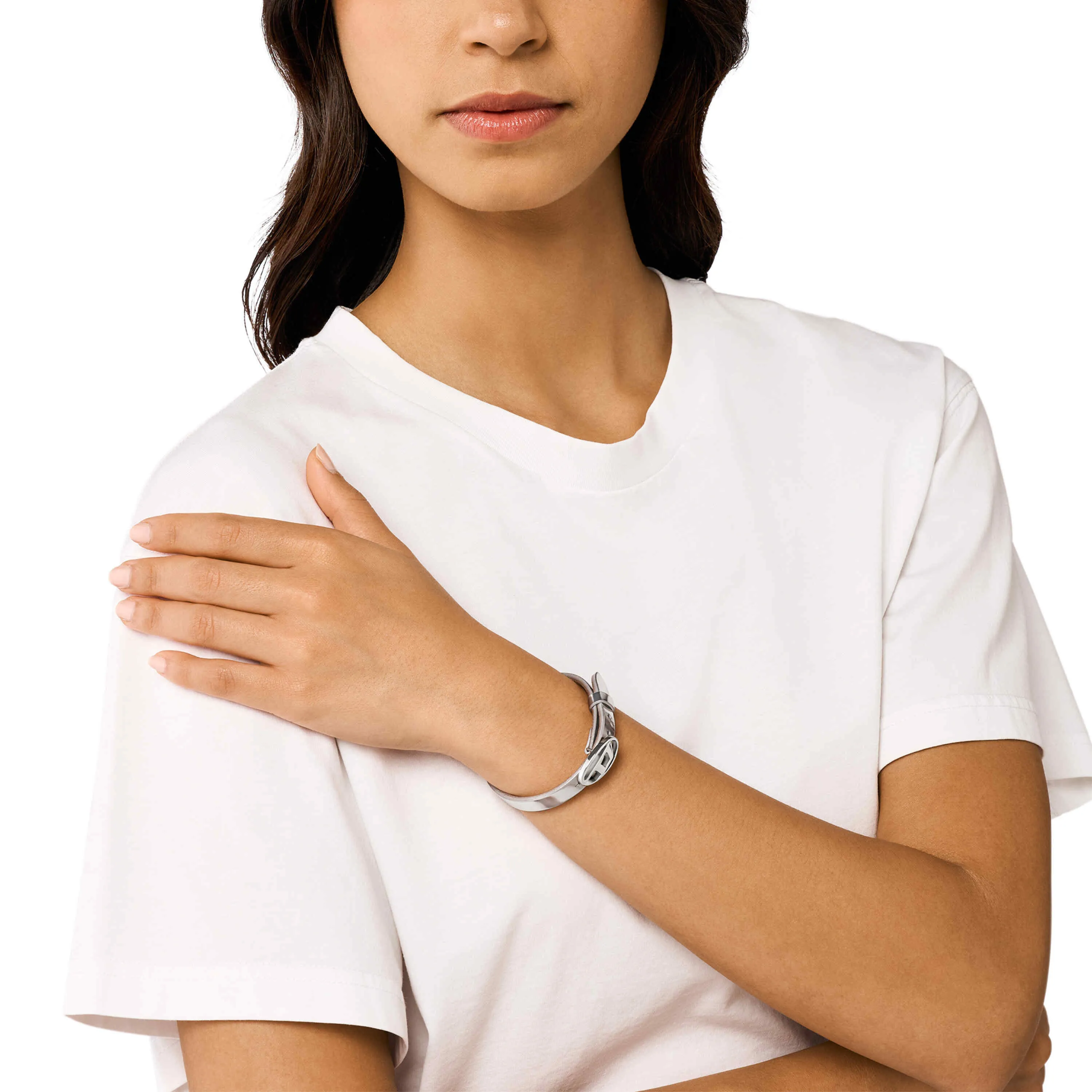 Diesel Stackables Silver Tone Bracelet DX1518040