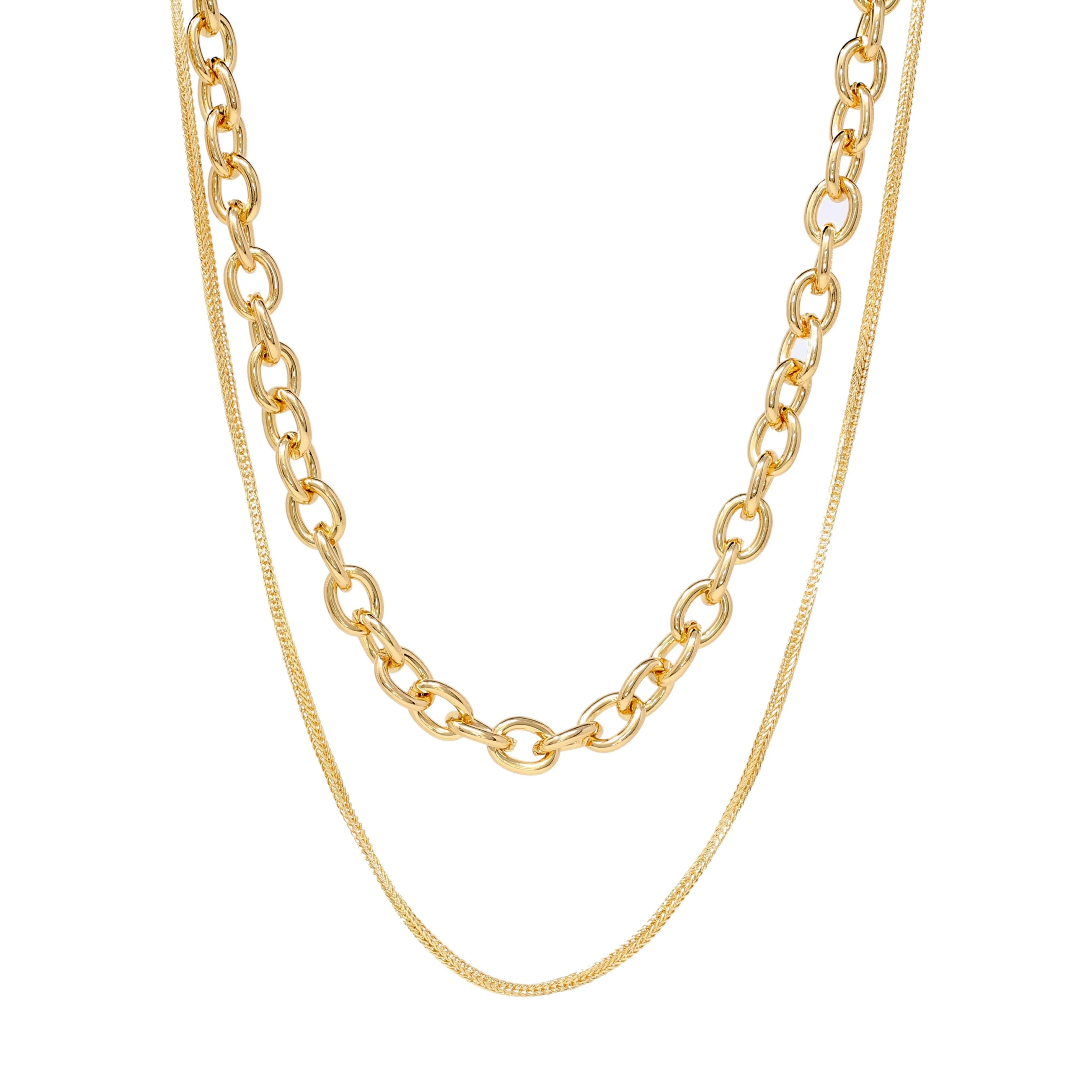 Double Layered Bold Chain Necklace
