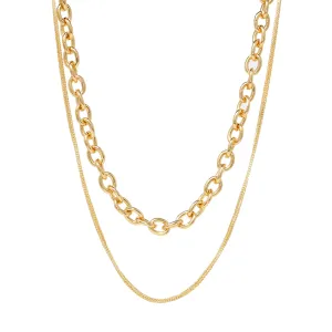 Double Layered Bold Chain Necklace