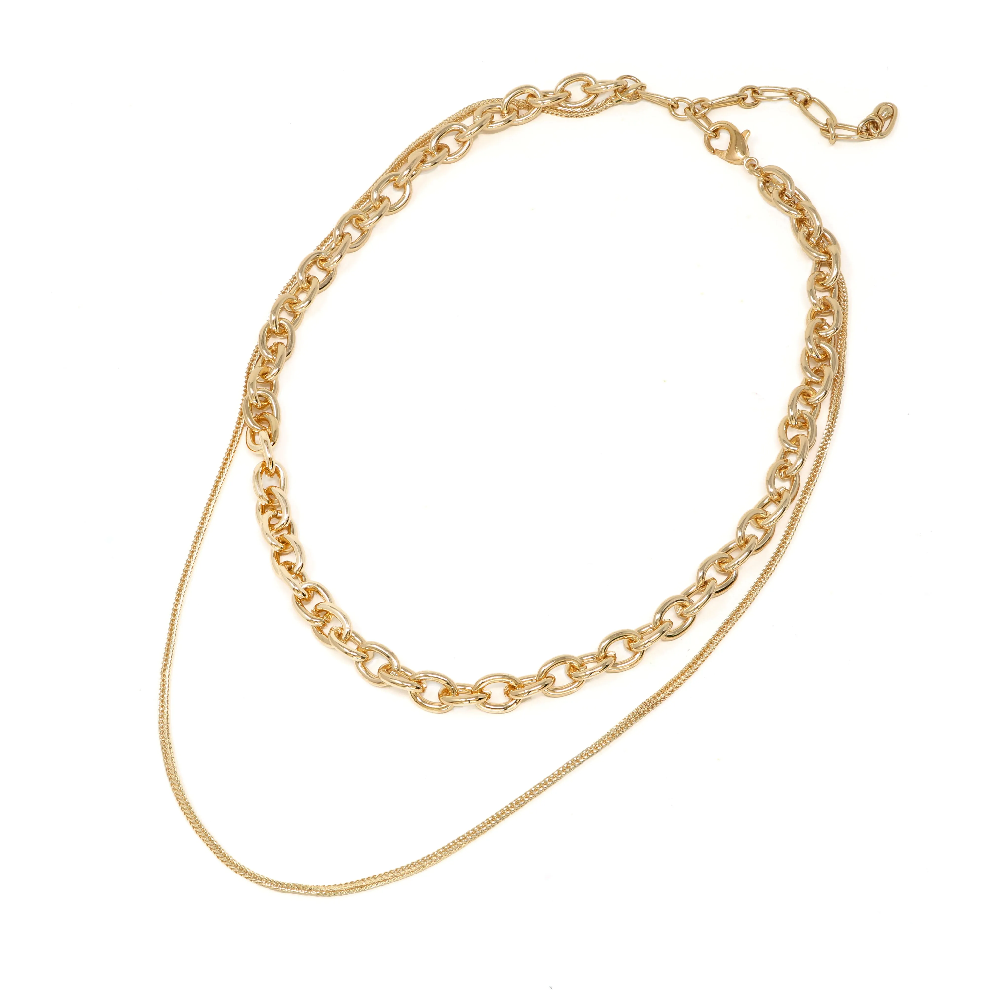 Double Layered Bold Chain Necklace
