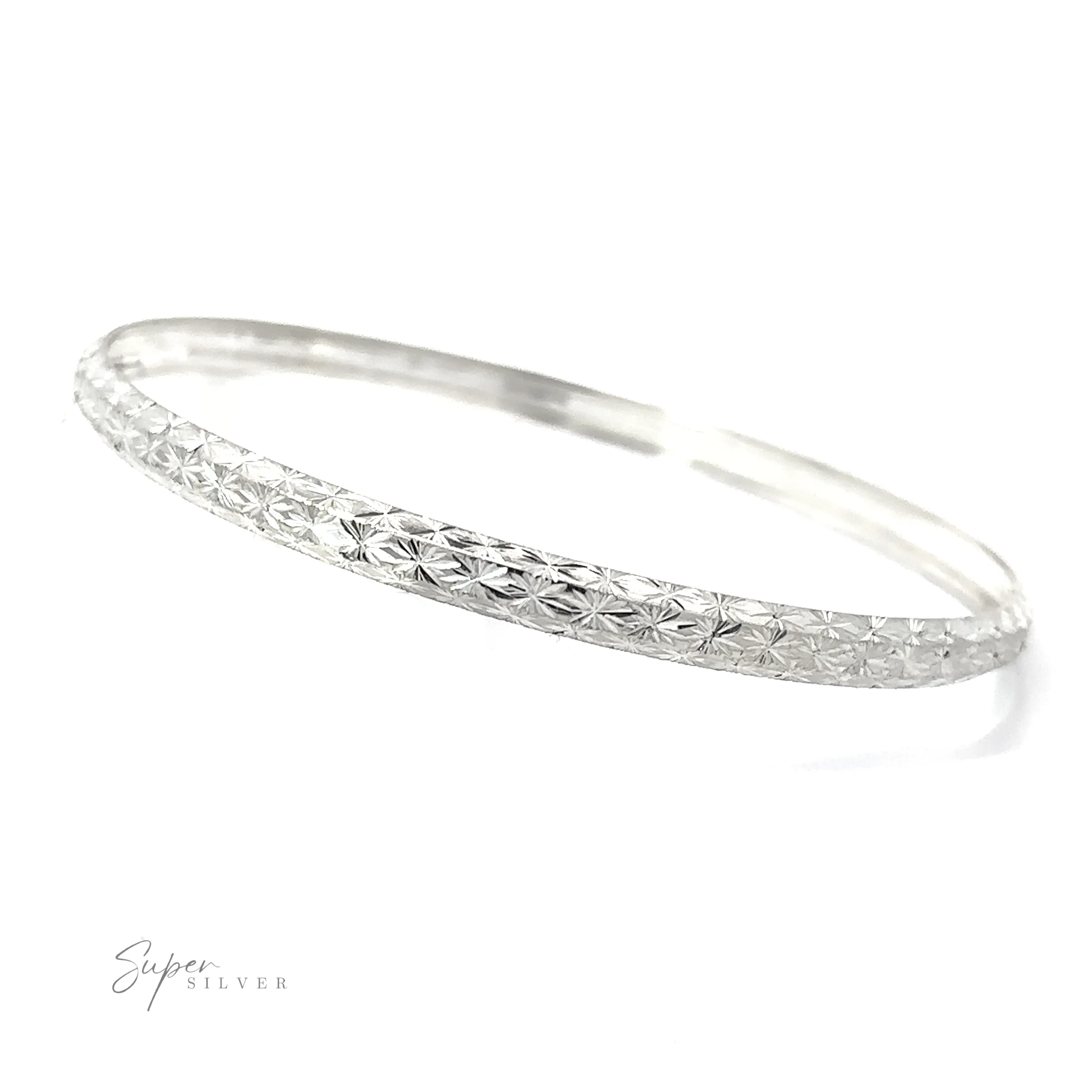 Elegant Etched Bangle Bracelet