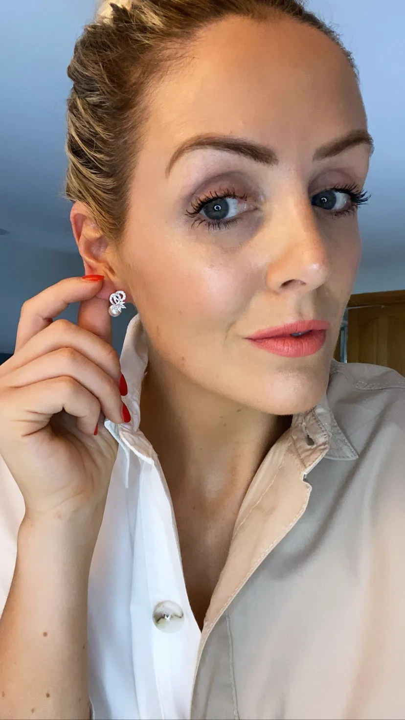 Emily - Silver Pearl Earring