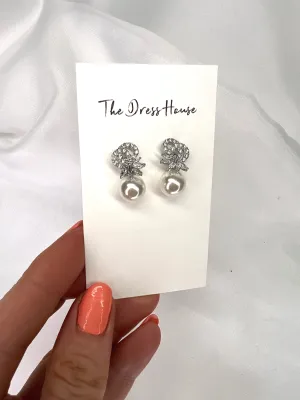 Emily - Silver Pearl Earring